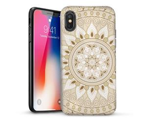 White AZTEC TRIBAL Dual Layer heavy duty Case Cover For Apple iPhone XR