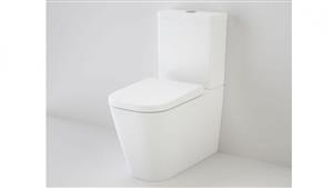 Caroma Luna Square Cleanflush Back to Wall Toilet Suite - Back/Rear Water Inlet