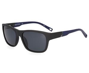 Nautica Men's N6208S Polarised Sunglasses - Matte Black/Blue/Grey