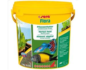 Sera Flora Vegetable Diet 2Kg / 10L Trop Veggie Fish Food Flakes