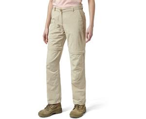 Craghoppers Womens/Ladies NosiLife Convertible Zip Off Travel Trousers - Desert Sand