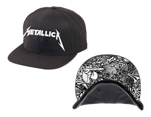 Metallica Baseball Cap Band Logo Damage Inc Official Snapback - Black