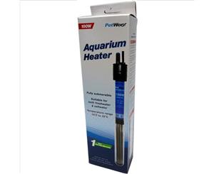 Petworx Aquarium Heater 100W Submersible Glass Approval Code Esv140616