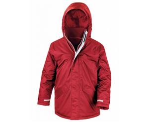 Result Childrens/Kids Core Winter Parka Waterproof Windproof Jacket (Red) - BC900