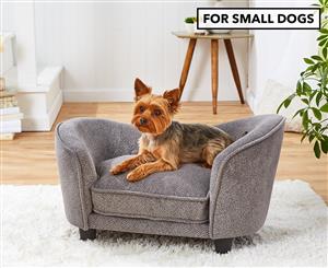 Enchanted Home Ultra Plush Snuggle Sofa For Small Dogs - Grey