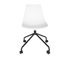 Moon Desk Chair - White and Black