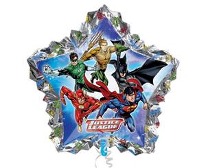 Amscan Supershape Justice League Balloon (Silver/Blue) - SG7329