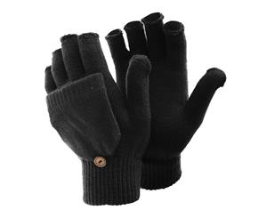 Floso Ladies/Womens Winter Capped Fingerless Magic Gloves (Black) - GL225