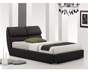 Istyle Pedro Queen Bed Frame Pu Leather Black
