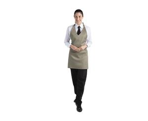 Whites V Neck Service Apron Olive