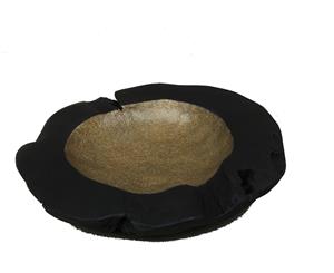 Black & Gold Foil Teak root Bowl