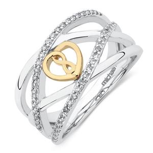 Infinitas Ring with 1/4 Carat TW of Diamonds in 10ct Yellow Gold