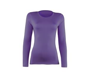 Rhino Womens/Ladies Sports Baselayer Long Sleeve (Purple) - RW2829