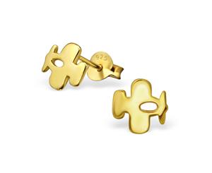 14 K Gold Plated On Sterling Silver Kids Earrings