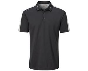 Ping Douglas Tailored Fit Polo - Black/Silver Marl - Mens